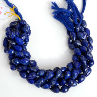 Lapis Lazuli Straight Drill Drum Shaped Faceted  Briolette Beads, 10mm to 16mm Lapis Lazuli Beads, Sold As 11 Inch/22 Inch Strand, GDS1965