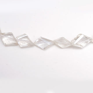 Clear Quartz Crystal Kite Shaped Beads, 13-19mm/17-20mm/20-23mm Faceted Straight Drill Kite Shape Crystal Quartz, 8 Inch Strand, GDS1967