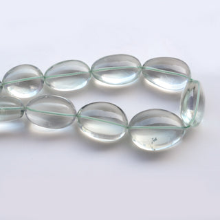 Green Amethyst Smooth Tumble Beads, 6-16mm/7-14mm/13-24mm Natural Green Amethyst Oval Gemstone Beads, 8 Inch/16 Inch Strand, GDS1977