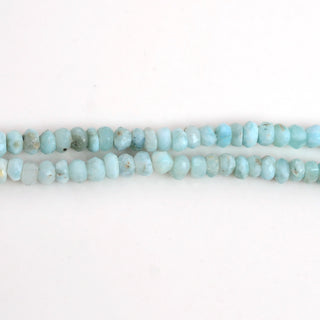 Natural Blue Larimar Faceted Rondelle Beads, 4mm/4.5mm Larimar Gemstone Beads For Jewelry, Sold As 13 Inch Strand, GDS1988
