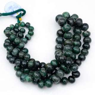 Natural Emerald Smooth Round Rondelle Beads, Huge 9mm To 15mm Emerald Beads Loose, 11 Inch/22 Inch Emerald Gemstone Beads, GDS1897