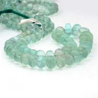 9mm To 15mm Green Fluorite Rondelle Beads, Smooth Green Fluorite Gemstone Beads, 17 Inch Strand, GDS1902