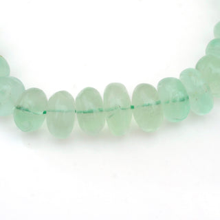 7mm To 13mm Green Fluorite Rondelle Beads, Smooth Green Fluorite Gemstone Beads, 15 Inch Strand, GDS2001