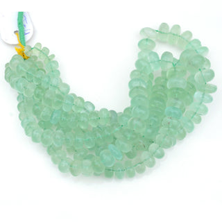 7mm To 13mm Green Fluorite Rondelle Beads, Smooth Green Fluorite Gemstone Beads, 15 Inch Strand, GDS2001