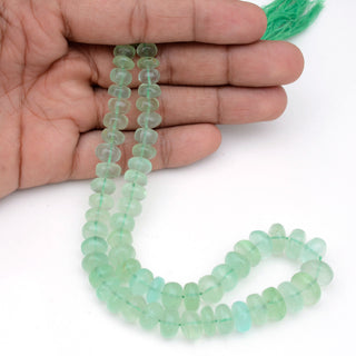 7mm To 13mm Green Fluorite Rondelle Beads, Smooth Green Fluorite Gemstone Beads, 15 Inch Strand, GDS2001