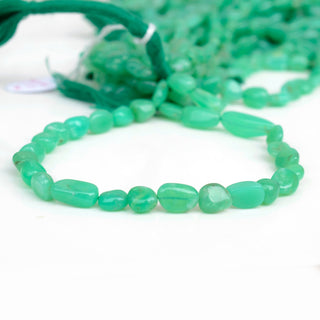 Natural Chrysoprase Smooth Tumble Beads, 6-10mm/8-11mm Chrysoprase Gemstone Beads, Sold As 10 Inch Strand, GDS1957