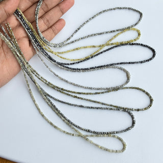 2mm To 2.5mm Raw Uncut Black Diamond Box Beads, Conflict Free Earth Mined Heated Black Cube Rough Diamonds, 8/16 Inch Strand, DDS773/7