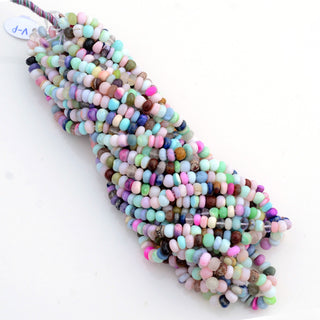 Multi Color Opal Smooth Heat Treated Rondelle Beads, 7mm Multi Color Opal Gemstone Beads, Sold As 16 Inch Strand, GDS1982