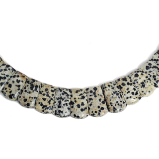 Natural Dalmatian Jasper Layout Necklace, Cleopatra Necklace, Graduated Collar Necklace, Necklace for Women, 16mm to 21mm, 18 Inch, GDS2167