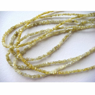 1.5mm To 2mm Raw Rough Yellow Box Shaped Conflict Free Diamond Beads Sold As 8 Inch/16 Inch Strand, GDBS868