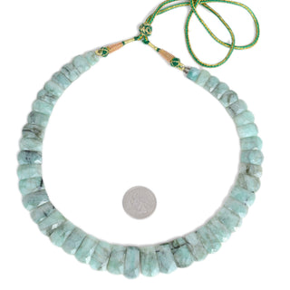 Natural Emerald Green Layout Necklace, Cleopatra Necklace, Graduated Collar Necklace, 10mm to 22mm, 18 Inches, GDS2160