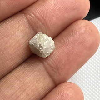 2.18CTW 5.9x5.6mm Box Shaped Rare Unique Natural White Diamond Cube, Natural White Rough Raw Uncut Diamond Cube, DDS769/3