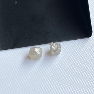 1 Piece 6x5mm/5.6x5mm 1.70CTW/1.60CTW Box Shape Rare Unique Natural White Diamond Cube, Natural White Rough Raw Uncut Diamond, DDS769/5