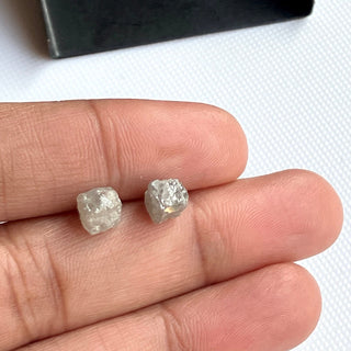 1 Piece 6x5mm/5.6x5mm 1.70CTW/1.60CTW Box Shape Rare Unique Natural White Diamond Cube, Natural White Rough Raw Uncut Diamond, DDS769/5