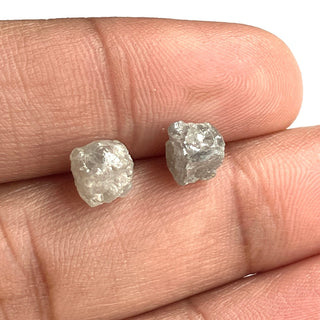 1 Piece 6x5mm/5.6x5mm 1.70CTW/1.60CTW Box Shape Rare Unique Natural White Diamond Cube, Natural White Rough Raw Uncut Diamond, DDS769/5