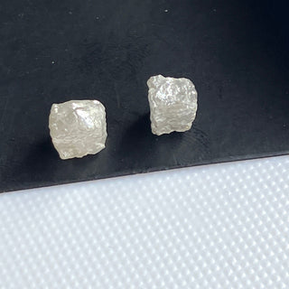 1 Piece 6x5mm/5.6x5mm 1.70CTW/1.60CTW Box Shape Rare Unique Natural White Diamond Cube, Natural White Rough Raw Uncut Diamond, DDS769/5