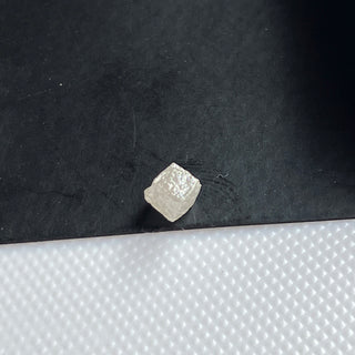 0.57CTW 3.7mm Box Shaped Rare Unique Natural White Diamond Cube, Natural White Earth Mined Rough Raw Uncut Diamond Cube, DDS769/10