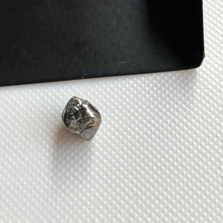 2.10CTW/7.5mm Natural Grey Rough Raw Octahedron Diamond Loose Conflict Free Earth Mined Diamond Crystal For Pendant Ring, DDS774/6