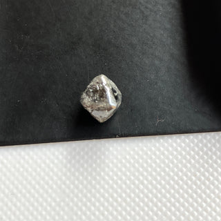 2.10CTW/7.5mm Natural Grey Rough Raw Octahedron Diamond Loose Conflict Free Earth Mined Diamond Crystal For Pendant Ring, DDS774/6