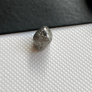 1.95CTW/7.5mm Natural Grey/Black Rough Raw Octahedron Diamond Loose Conflict Free Earth Mined Diamond Crystal For Pendant Ring, DDS774/9