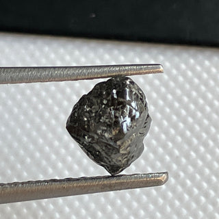 1.84CTW/7.2mm Natural Black Rough Raw Octahedron Diamond Loose Conflict Free Earth Mined Diamond Crystal For Pendant Ring, DDS774/14