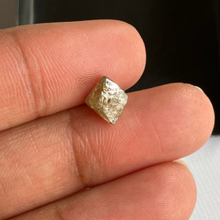 1.45CTW/7.5mm Natural Champagne Brown Rough Raw Octahedron Diamond Loose Conflict Free Earth Mined Diamond Crystal, DDS774/17