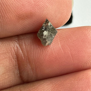 0.86CTW/6.5mm Natural Grey/Black Rough Raw Octahedron Diamond Loose Conflict Free Earth Mined Diamond Crystal For Pendant Ring, DDS774/23