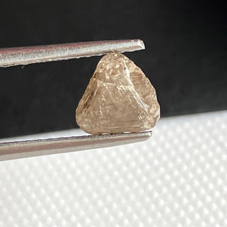 1.46CTW/6.3mm Natural Cognac Champagne Brown Rough Raw Trillion Diamond Loose Conflict Free Earth Mined Diamond Crystal, DDS774/24