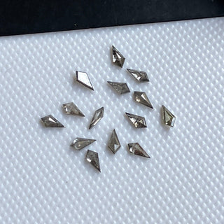 Tiny 4x2mm Kite Shield Shape Clear Grey Black Salt And Pepper Natural Diamond Rose Cut Melee Accent Kite Diamond 2pcs/6pcs, DDS680/24