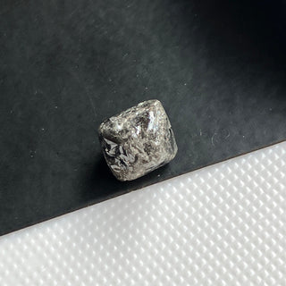 2.74CTW/8.6mm Natural Grey Rough Raw Octahedron Diamond Loose Conflict Free Earth Mined Diamond Crystal For Pendant Ring, DDS774/1