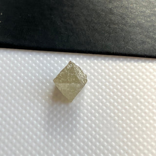 1.36CTW/7.1mm Natural Clear White Rough Raw Octahedron Diamond Loose Conflict Free Earth Mined Diamond Crystal For Pendant Ring, DDS774/11