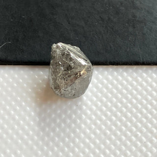 1.94CTW/7.5mm Natural Grey Salt And Pepper Rough Raw Octahedron Diamond Loose Conflict Free Earth Mined Diamond Crystal, DDS774/13