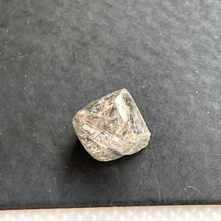 1.94CTW/7.5mm Natural Grey Salt And Pepper Rough Raw Octahedron Diamond Loose Conflict Free Earth Mined Diamond Crystal, DDS774/13