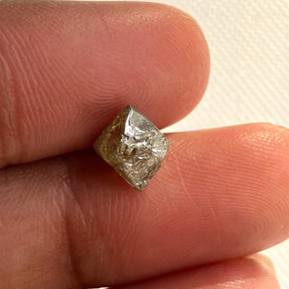 1.45CTW/7.5mm Natural Champagne Brown Rough Raw Octahedron Diamond Loose Conflict Free Earth Mined Diamond Crystal, DDS774/17