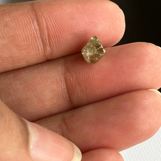 1.45CTW/7.5mm Natural Champagne Brown Rough Raw Octahedron Diamond Loose Conflict Free Earth Mined Diamond Crystal, DDS774/17