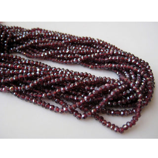 Mystic Garnet, Original Gemstone, Micro Faceted Rondelle Beads, 3.5mm Beads, 13 Inch Strand