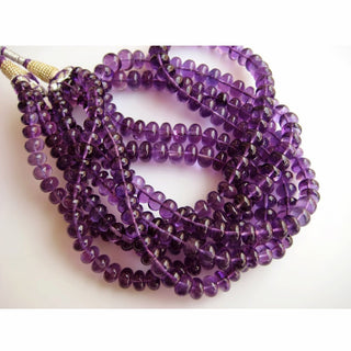 AAAgems, Amethyst Rondelles  - 5mm To 8.5mm Beads - 3 Strands - 16 Inches, 17 Inches, 18 Inches Respectively