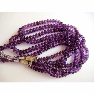 AAAgems, Amethyst Rondelles  - 5mm To 8.5mm Beads - 3 Strands - 16 Inches, 17 Inches, 18 Inches Respectively