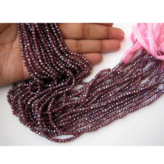 Mystic Garnet, Original Gemstone, Micro Faceted Rondelle Beads, 3.5mm Beads, 13 Inch Strand