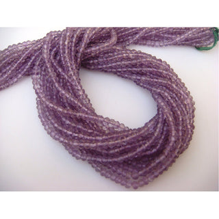 50 Strands Wholesale Pink Amethyst Lot - Micro Faceted Rondelles - 3mm - 13 Inches Each,SKU-WS218