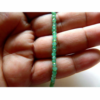 Chrysoprase Rondelle Beads, 3.5mm Chrysoprase Faceted Rondelle Beads, 13 Inch Strand