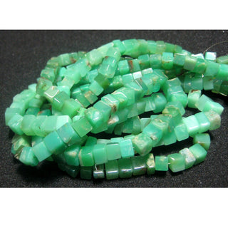 Chrysoprase Box Beads/ Gemstone Beads/ 7mm To 8mm Beads - Half Strand 8 Inches - 35 Pieces