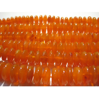 Carnelian Spacer Bead - Genuine Carnelian German Cut Rondelles or Disc Beads Size 6mm - 12mm approx, 8 Inch Half Strand