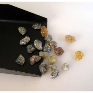 Wholesale Diamond Lot, Multicolored Rough Diamonds, Raw Diamonds, Natural Diamond, Uncut Diamond, 10 Pieces, 5mm Each Approx