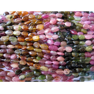 Wholesale, 5 Strands, Tourmaline Beads, Oval Beads, Tourmaline Gemstone, Multi Tourmaline Beads, 6mm Each,  13 Inch Strand