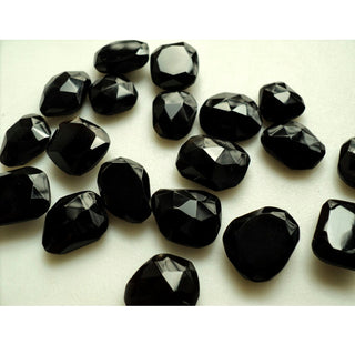 6 Pieces 14mm To 18mm Each Black Onyx Rose Cut Flat Back Loose Cabochons RS1