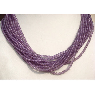 50 Strands Wholesale Pink Amethyst Lot - Micro Faceted Rondelles - 3mm - 13 Inches Each,SKU-WS218