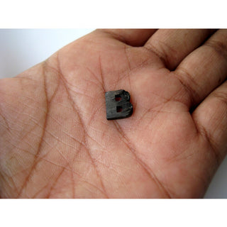 1 Piece 8mm Monogram Initials Diamond Personalised Jewelry, Natural Laser Cut Black Rough Diamond Loose