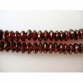 Garnet Beads, Mozambique Garnet, Rondelle Beads, Garnet Rondelles, German Cut, 6mm Beads, 8 Inch Half Strand