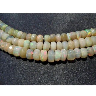 Welo Opal, Ethiopian Opal Bead, Faceted Ethiopian Opal Beads, Rondelle Beads, 3mm To 6mm Beads, 12 Inch Strand